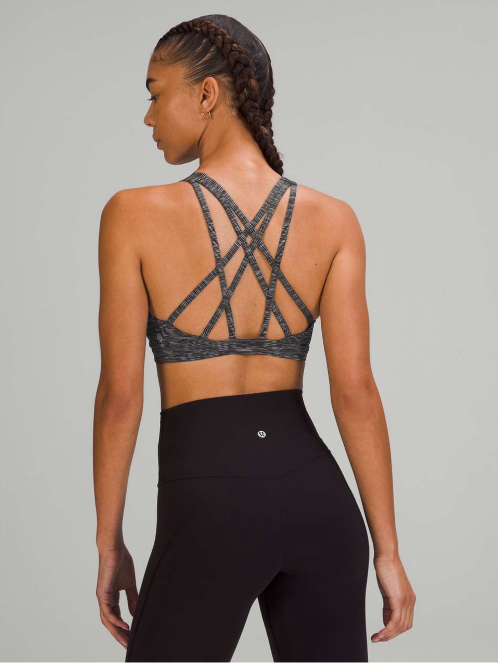 Lululemon 6 Free to Be Serene Bra C/D Wee Are From Space Dark Carbon Ice Grey